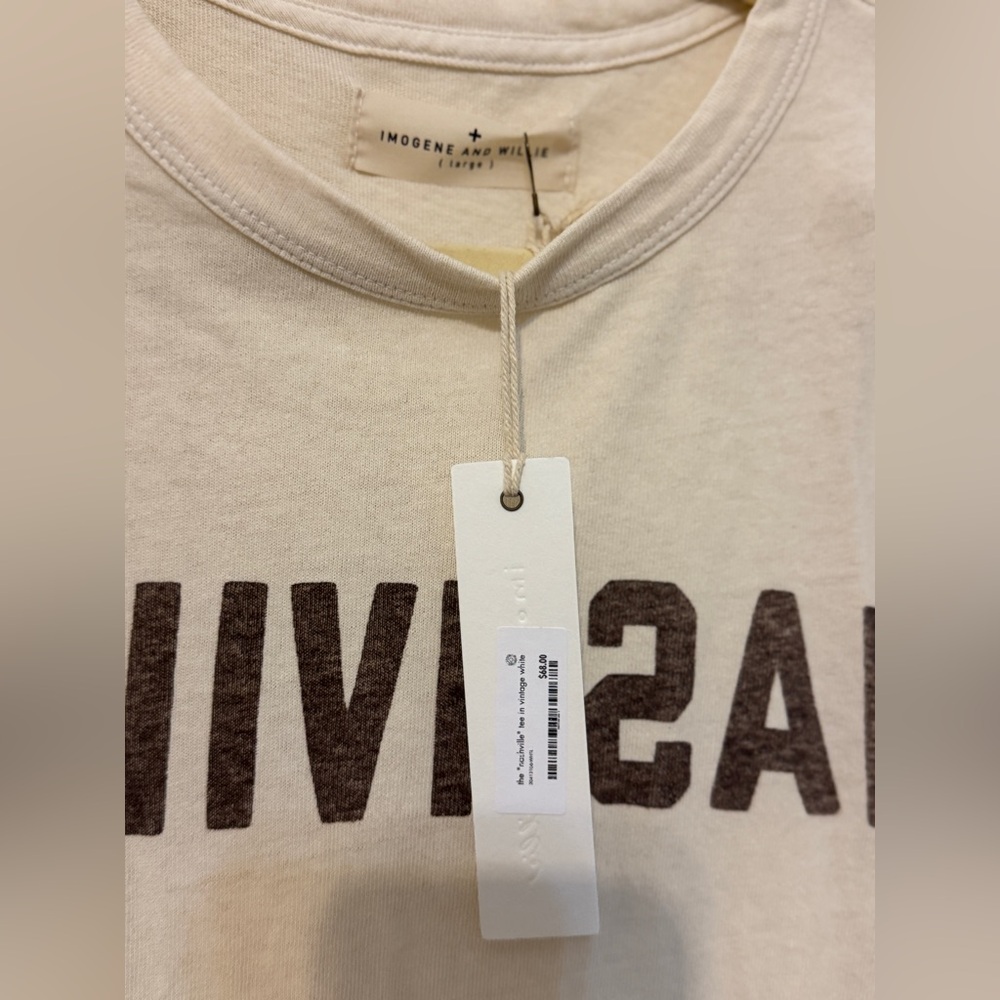 imogene + willie Cream Nashville Tee - Picture 3 of 3